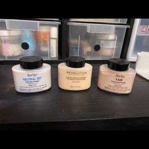 Ben Nye and Makeup Revolution Powder Trio